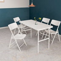 Table de banquet pliante rectangulaire en plastique de fête