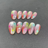 Pura mezcla de uñas prensadas a mano Color cinco colores estrella brillante alta calidad reutilizable fábrica al por mayor