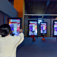 Simulateur de tir au basket-ball interactif intérieur sur mesure avec structure métallique, adapté aux parcs d'attractions
