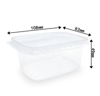 Conteneur jetable LIXIN pour crème glacée et gelato à emporter, 150 ml, 200 ml, 250 ml, épaisseur 0,4 mm, petite capacité, boîte alimentaire en plastique