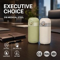 Modern Executive 316 Paslanmaz Çelik Su Şişesi 500ml Mini Cep Boyutu İzoleli Bardak İş Ofis Seyahat Toptan Fabrika