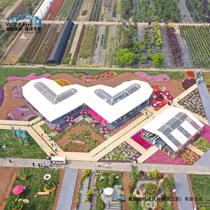 Tentes de réception WT Brand à armature droite pour salons professionnels et mariages - Tailles 15x40m, 30x40m, Logo personnalisé, Grande tente en PVC/ABS/verre - Product Image 1