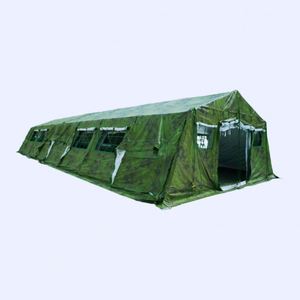เต็นท์ฤดูร้อนขนาดใหญ่แบบกำหนดเองใหม่ หนึ่งห้องนอน เคลื่อนย้ายได้ กันน้ำ สีเขียวขี้ม้า สำหรับ 40 คน ใช้เป็นที่พักฐานบัญชาการ - Product Image 1
