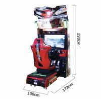 Machine de jeu d'arcade de course automobile 4 voitures à monnayeur, en métal, avec support anglais, pour simulateur de conduite adulte et centres de divertissement