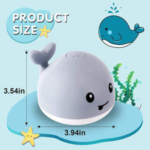 Vendedor caliente verano <span class=keywords><strong>bañera</strong></span> ducha <span class=keywords><strong>ballena</strong></span> inducción automática agua pulverizada bebé juguetes de baño con luz Led juguete de baño - Product Image 4