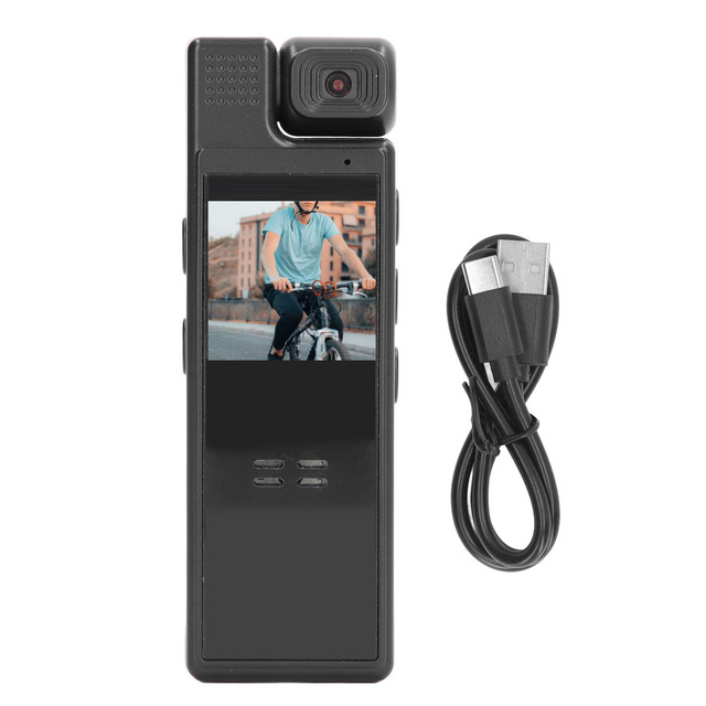 Cycling Recorder 1.3 Inch Color Screen Backclip Sports Camera 180 Degree Rotatable Angle Built in Battery