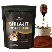 Poudre de café Shilajit 9-en-1 OEM ODM, mélange de café aux herbes multi-adaptogènes, boisson énergisante et stimulante pour la concentration et le soutien cognitif