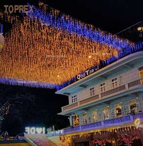 IP65 वाटरप्रूफ आउटडोर क्रिसमस की अगुवाई वाली स्ट्रिंग लाइट्स गर्म सफेद 220v रंग बदलने वाला त्योहार आइसकल 6 मीटर सजावट स्ट्रिंग - Product Image 3