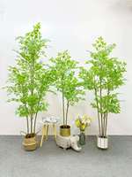 Vente en gros d'arbre artificiel nandina décoratif toucher naturel arbre en plastique verdure plante artificielle bonsaï