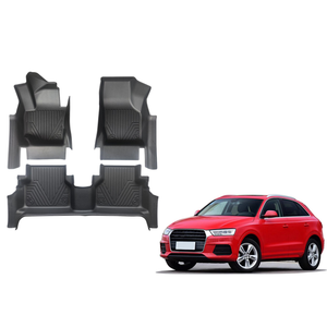 พรมปูพื้นรถยนต์แบบสั่งทำพิเศษ 5D TPE สำหรับ Audi Q3 ปี 2013-2018 |   แผ่นรองพื้นกันน้ำทุกสภาพอากาศ ชุดเต็ม 3.5 มม. ราคาโรงงาน OEM - Product Image 1