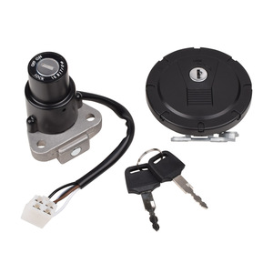 Kawasaki KLR650 Ignition Switch Fuel <b>Cap</b> Lock <b>Key</b> Set 2008-2018 Dual Sport Motorcycle Replacement Part Aluminum Mechanical Dial - Product Image 1