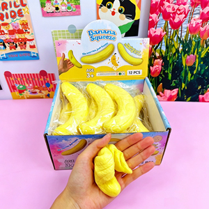 Elonna Peelable Banana <b>Squishy</b> Toy TPE/PU Material Slow Rising Rebound Simulation <b>Food</b> Squeeze Fidget Stress Relief Toy - Product Image 2