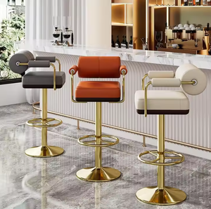 Silla <span class=keywords><strong>de</strong></span> Barra <span class=keywords><strong>de</strong></span> Metal <span class=keywords><strong>de</strong></span> Lujo <span class=keywords><strong>para</strong></span> <span class=keywords><strong>Cocina</strong></span>, Taburete Moderno <span class=keywords><strong>de</strong></span> Cuero <span class=keywords><strong>para</strong></span> Barra <span class=keywords><strong>de</strong></span> Bar - Product Image 4