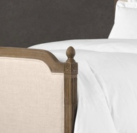 Meubles de chambre à coucher en bois massif vieilli français de haute qualité Lits en bois Queen King Size avec design de style européen doux