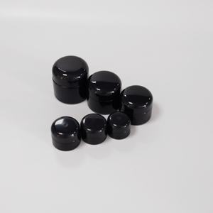 Pot en verre cosmétique UV <span class=keywords><strong>ultra</strong></span> noir <span class=keywords><strong>violet</strong></span> foncé de 5g 15ml 120ml avec bouchon en forme de champignon noir et couvercle à vis - Product Image 6