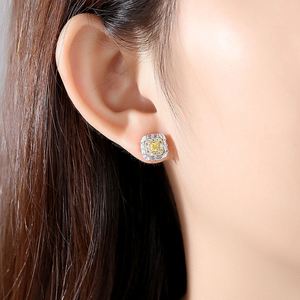 Ensemble de bijoux en argent 925 avec zircon 4x4 mm - Plaqué rhodium - Collier/ Boucles d'oreilles/ Bague classiques pour mariage, fiançailles, anniversaire - Product Image 6