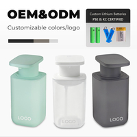 Distributeur automatique de savon mains libres 450 ml, à fixer au mur, sans contact, à capteur infrarouge, rechargeable par USB, pour hôtel, cuisine extérieure