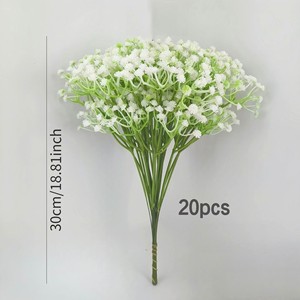 Ramo de Flores Artificiales de Baby's Breath de 30cm-100cm, Plástico Blanco, Decoración para Bodas, Arreglo para Múltiples Escenarios - Product Image 2