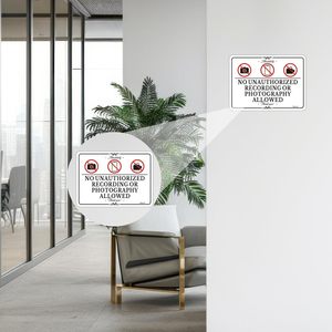 No se permite grabar sin autorización, no se permiten fotos o vídeos, respaldo autoadhesivo, acrílico grueso, fácil <span class=keywords><strong>de</strong></span> instalar, - Product Image 6