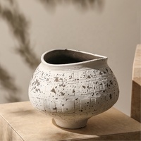 Vases à fleurs en ciment au design rétro, style wabi-sabi, décoration pour la maison et le bureau, marque FLOLENCO CASA