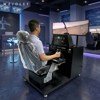 Simulateur de pilotage d'avion électrique à basse altitude, de niveau scientifique populaire, avec dimensions 1250x1180x1500