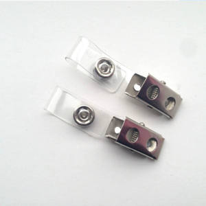 Porta Badge in Metallo con Clip e Cinturino in Vinile Morbido, Supporto Versatile per Documenti e Accessori con PVC Trasparente Pieghevole - Product Image 3