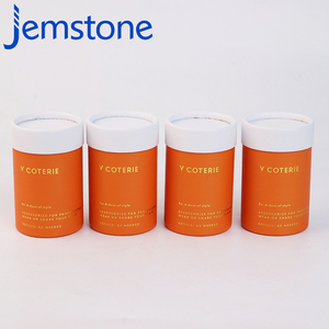 Boîte de papier cylindrique écologique avec logo personnalisé boîte de tube de papier de thé d'emballage rond - Product Image 1