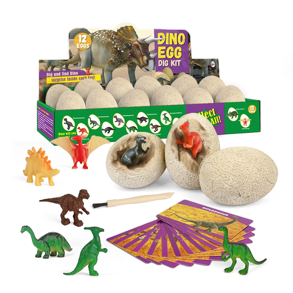 cpc amazon popular educational toys set jurassic world dominion dig a dozen dinosaur egg dino eggs dig kit