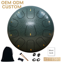 Tambour Handpan de 10 pouces à 11 notes - Outil sonore professionnel, qualité d'usine robuste et livraison, tambour à langue en acier