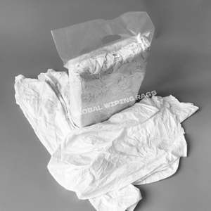 Chiffons en coton blancs pour le nettoyage industriel et en atelier, paquets de 10, 25 et 50 lb - Product Image 1