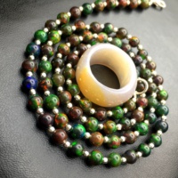 Collier de perles éthiopiennes Welo en opale noire en forme de feu pour mariages, brin naturel de haute qualité, meilleur prix par