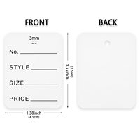Étiquette de coupon vierge en papier écologique 1,77*1,38 pouces pour vêtements de magasin, vente en gros
