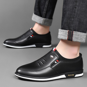 Men's <b>White</b> Casual Business Shoes Low <b>Heel</b> Breathable Office Wear - Product Image 4