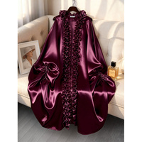 Robe longue vintage en satin Wenshuo, à volants, avec logo personnalisé, ensemble de robes à cordon de serrage, vente en gros, directement de l'usine