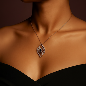 สร้อยคอจี้เพชรแท้18K ชุบทองหรูหราสง่างามพร้อมฝาสีมรกตตัดสำหรับงานหมั้นปาร์ตี้ครบรอบ - Product Image 1