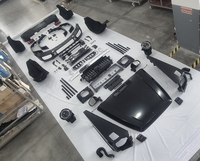 Kit carrosserie de conversion style G63 pour Mercedes Classe G W463 (2005-2018) vers W465, en PP+LED, avec pare-chocs, ailes et feux, ajustement parfait