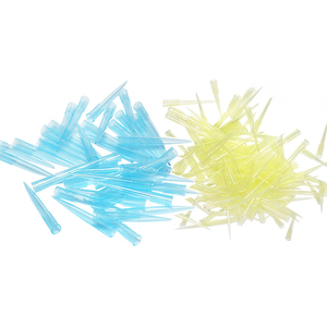 Embouts de pipettes en plastique gradués 200L 1000L jaunes et bleus pour usage en laboratoire - Product Image 1