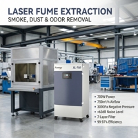 Мобильный вытяжной аппарат для сварочных дымов Fumego XL700, 700 Вт, с фильтрами H13 HEPA и активированным углем, для удаления дыма от CO2-лазеров и лазерных станков