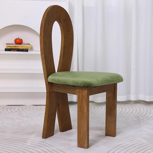 Sillas de Comedor de Diseño Moderno y Lujoso con Forma de Cola de Pez, para Interiores, Hoteles, Cocinas, Cafeterías, de Tela, Madera Maciza, Diseño Retro para Banquetes - Product Image 2