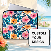 Housse d'ordinateur portable en néoprène personnalisée avec motif floral, sacoche de protection pour ordinateur portable, OEM pour le bureau, l'école et les voyages