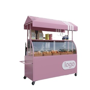 Mobile Bakery Cart With Sliding Door Display Case For Cake And Dessert Sales In Shopping Mall - Product Image 5