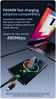 Kabel Data Tipe C pengisian daya Cepat 240W, kabel pengisi daya silikon USB 1M 2M untuk ponsel Tablet Pad