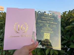 <span class=keywords><strong>สี</strong></span>ขาวหมั้นParty Makerงานแต่งงานหวาน 16 คําเชิญQuinceaneraเจ้าสาวเก็บวันที่ภาพ - Product Image 5
