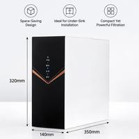 Sistema de Filtro de Agua por Ósmosis Inversa de 100 GPD para Debajo del Fregadero, Diseño Compacto, Purificador de Agua RO de 4 Etapas para Hogar y Hotel