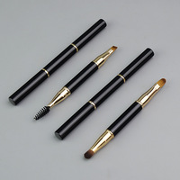 Correcteur de cils et yeux professionnel portable et durable, double embout en aluminium, noir, logo personnalisé, luxe, synthétique