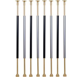 Piquet <span class=keywords><strong>de</strong></span> broche en aluminium noir satiné au design moderne avec dessus en laiton galvanisé et sabots <span class=keywords><strong>de</strong></span> base - Product Image 4