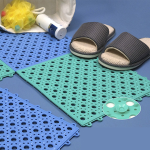 Dalles de drainage emboîtables antidérapantes doubles avec trous de drainage pour piscine, salle de bain, <span class=keywords><strong>douche</strong></span>, garde-manger, patio, bateau, espace pour animaux de compagnie - Product Image 3
