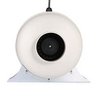 Ventilateur mural en plastique à deux vitesses de 4 pouces, silencieux, économe en énergie, étanche IP67, pour intérieur, 320/255CMH, ventilateur centrifuge en ligne pour conduit
