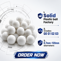 Bille de roulette blanche en résine plastique rigide, directement de l'usine, pour roue de jeu, 12mm 14mm 16mm 18mm 20mm 22mm