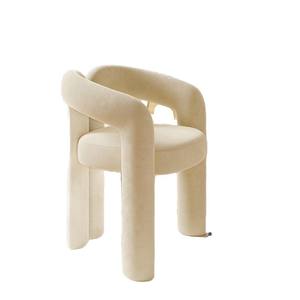 Silla de maquillaje cremosa, silla moderna minimalista para tocador, para dormitorio, hogar, estilo ligero de lujo, diseño duradero - Product Image 5